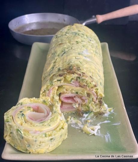 Rollo de Calabacín, Jamón, Queso y Pesto de Pistachos #HomenajeBlog