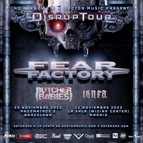 Conciertos de Fear Factory con Butcher Babies e Ignea en Barcelona y Madrid