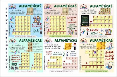 Alfamética, Criptoaritmética, Criptograma, Criptosuma, Juego de letras, Juego de palabras, Suma de palabras, Día del Profesor, Día del maestro