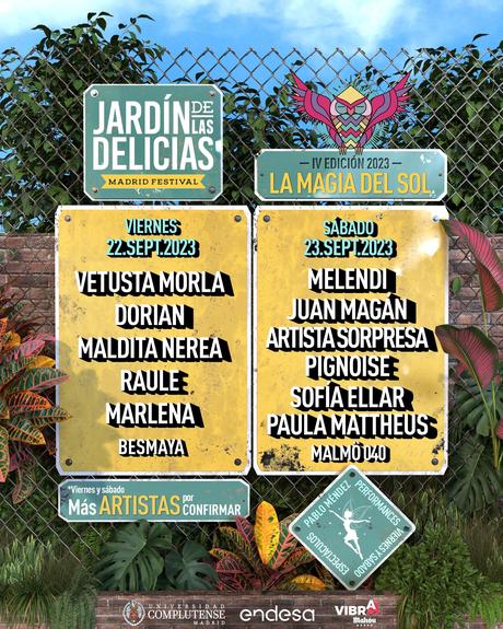 Jardín de las Delicias 2023 amplía su cartel