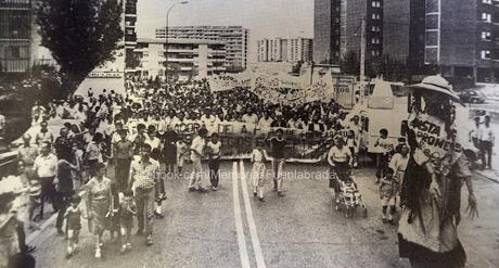 Gran manifestación por la enseñanza en 1982