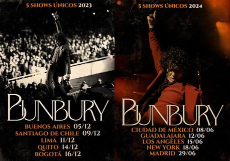 Conciertos de Bunbury en 2023 y 2024