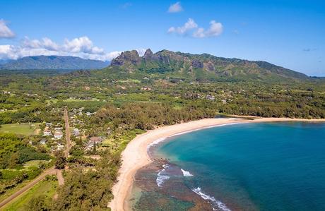 Vista aérea de la playa de Anahola