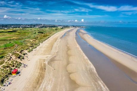 15 playas mejor valoradas de Irlanda Vista aérea de la playa de Portmarnock