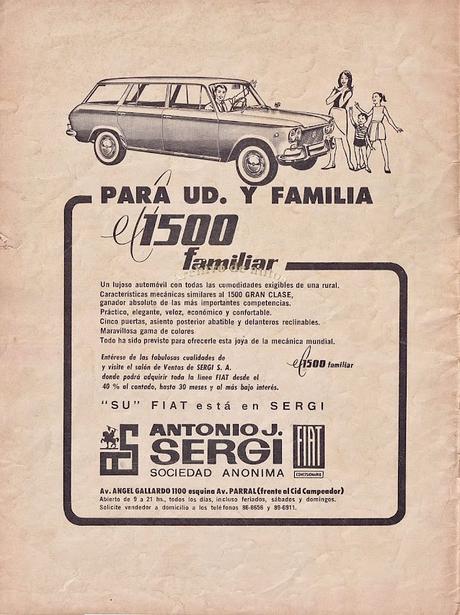 Fiat 1500 Familiar Gran Clase presentada en el año 1965