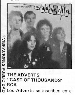 The Adverts -Cast of thousands Lp 1980