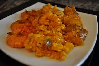 ARROZ CON RAPE Y LANGOSTINOS.....