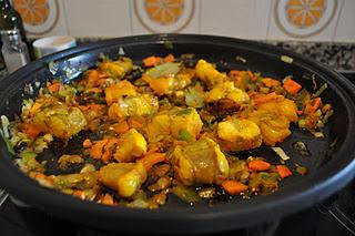 ARROZ CON RAPE Y LANGOSTINOS.....