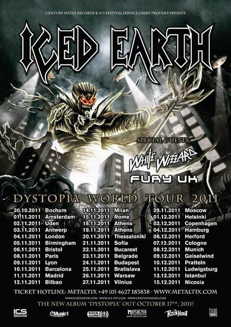 Iced Earth + White Wizzard + Fury UK (Sala Rockstar, Barakaldo, 12/11/2011)