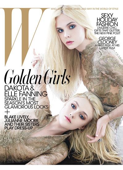 Las hermanitas Fanning se atreven a todo! Dakota y Elle para la revista W Magazine - diciembre 2011