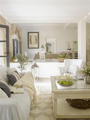 CASA RUSTICA EN BLANCO Y  PIEDRA