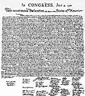 La Declaración de Independencia de Estados Unidos