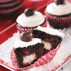 Cupcakes de chocolate de cereza coco Receta