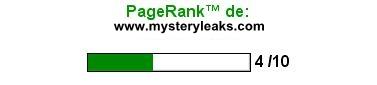 Mysteryleaks.com obtiene un PageRank de 4/10