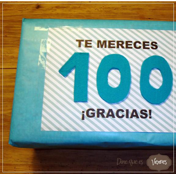Nuestro regalo al Seguidor nº 100 y 100 gracias a todos.
