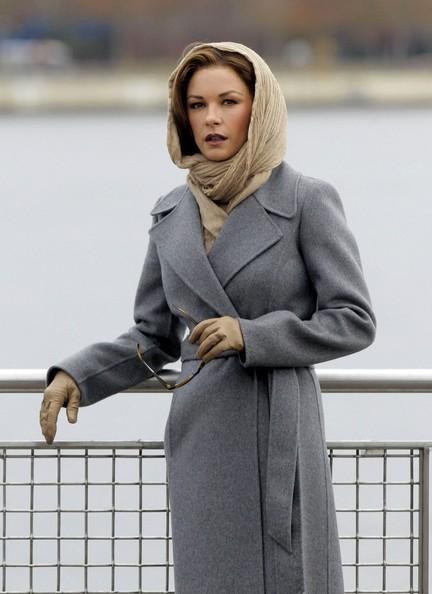Catherine Zeta-Jones y Mark Wahlberg en el set de Broken City