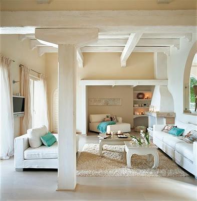 Casa rustica blanca y azul - Paperblog
