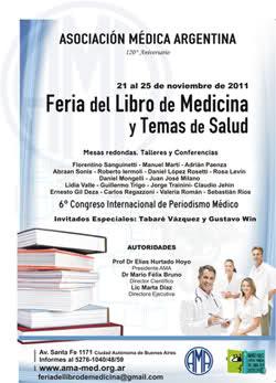 Feria del Libro de Medicina y Temas de Salud de la AMA y  VI Congreso Internacional de Periodismo Medico y Temas de Salud