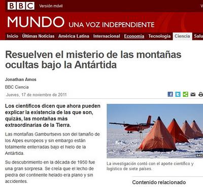 ¡El lecho rocoso de la Antártida no es plano!