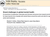 Grandes Desafíos Salud Mental Global Collins
