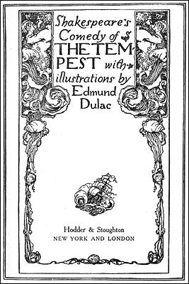 Edmund Dulac 1882 ~ 1953 Shakespear's The Tempest Publish...