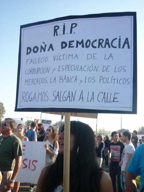 RIP democracia manifestación