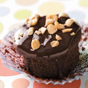 Peanut-Filled Devil's Food Cupcakes Recipe
