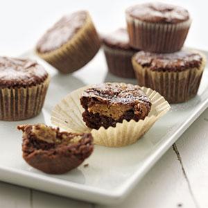 Peanut Butter-Filled Brownie Cupcakes Recipe