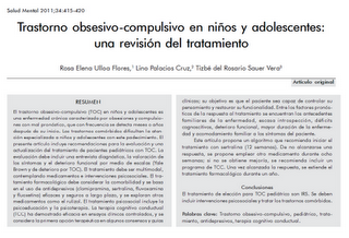 Evaluación y tratamiento de trastornos mentales en la infancia - Revisiones Revista Salud Mental IMP México