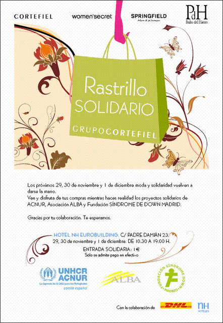 Rastrillo Solidario Cortefiel- 29 a 30 noviembre NH Eurobuilding