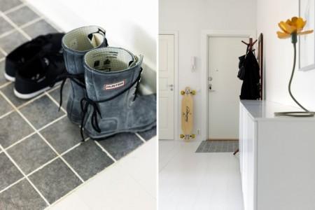 suelo de madera blanco silla eames mecedora rocking chair blanca silla diseño clásico danés portavelas Kivi de iittala portavelas de cristal de colores muebles de ikea muebles de diseño nórdico mosaico gris y blanco en la pared lavadora en el cuarto de baño lamparas de ikea estilo nórdico diseño nórdico diseño finlandés diseño escandinavo diseño danés decoración nórdica decoración en gris decoración en blanco cocina moderna cocina blanca botas hunter 