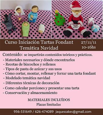 Curso Iniciación tartas fondant - Temática Navidad