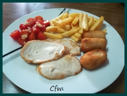 Plato combiinado de pechugas a la plancha