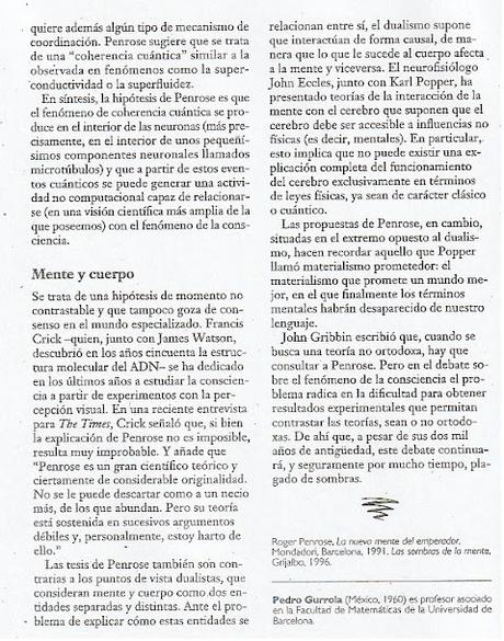 ROGER PENROSE Y LA FILOSOFÍA DE LA MENTE (1997)