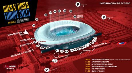 Guns n’ Roses en Madrid: horarios y accesos
