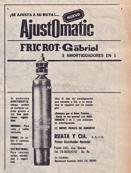 Amortiguador Fric-Rot-Gabriel AjustOmatic regulable de 1965 Amortiguador Fric-Rot-Gabriel AjustOmatic regulable de 1965