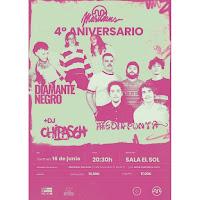 Concierto de Diamante Negro y Mediapunta en El Sol por el aniversario de Marilians Records