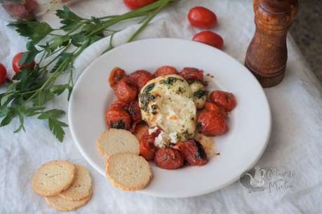 Tomates asados con burrata Tomates asados con burrata