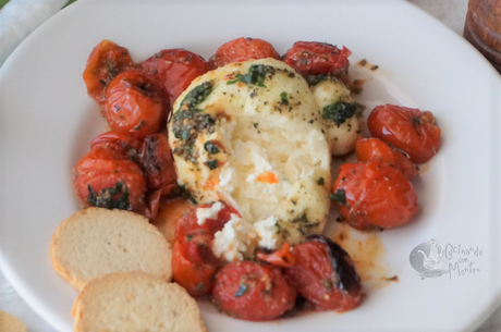 Tomates asados con burrata Tomates asados con burrata