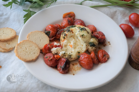 Tomates asados con burrata Tomates asados con burrata