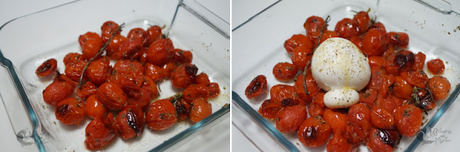 Tomates asados con burrata Tomates asados con burrata