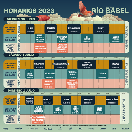 Río Babel 2023: horarios