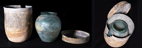 Columbarium, urnas en columbario en la antigua Roma