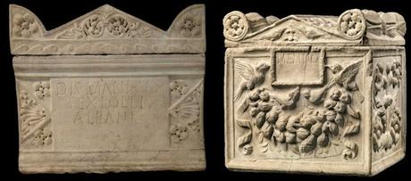 Columbarium, urnas en columbario en la antigua Roma