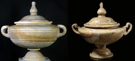 Columbarium, urnas en columbario en la antigua Roma