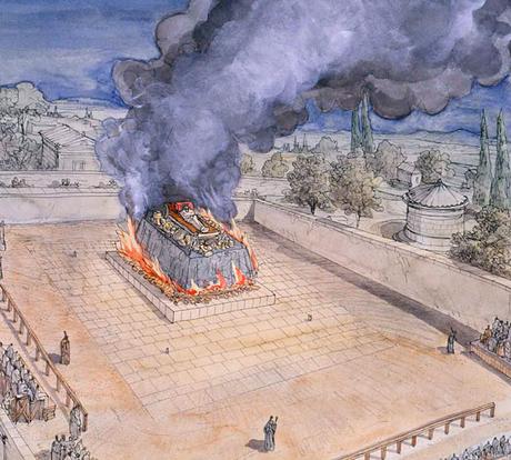 Columbarium, urnas en columbario en la antigua Roma