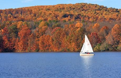 Velero en el lago Nockamixon