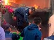 Incendio vivienda Unidad Habitacional Ponciano Arriaga sofocado Guardia Municipal