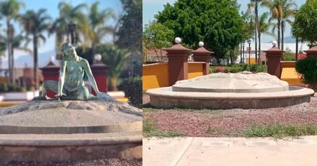 Ladrones tardaron 6 minutos en robar escultura en Plaza Milenio