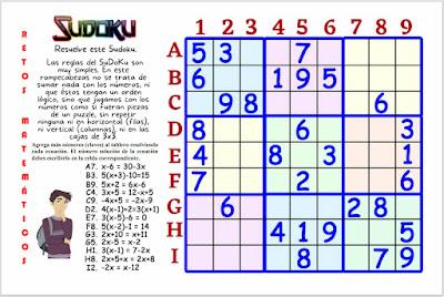 RETOS MATEMÁTICOS - SUDOKU EN EL AULA Desafío matemático, Reto matemático, Problema matemático, Acertijos, Acertijos matemáticos, Retos mentales, Retos visuales, Sudoku, Puzzle matemático, Sudoku en el aula, Sudoku en clases